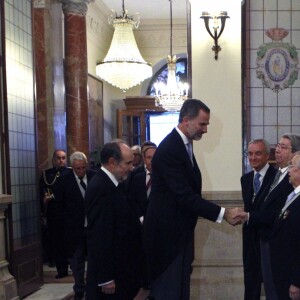 Le roi Felipe VI d'Espagne lors de l'inauguration de l'année universitaire à la face de médecine de Madrid le 6 octobre 2016