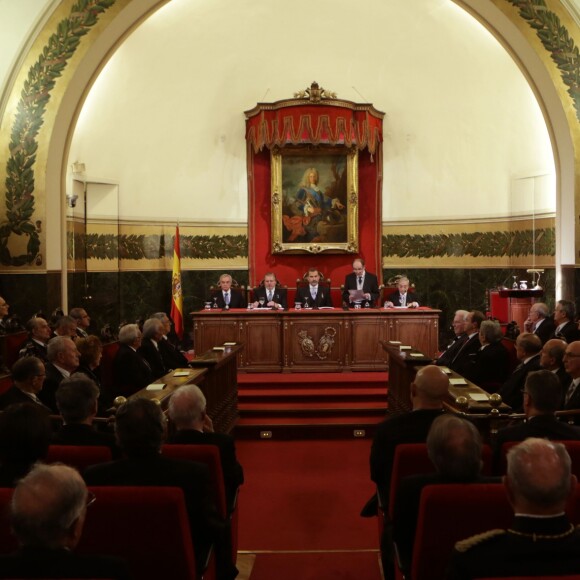 Le roi Felipe VI d'Espagne lors de l'inauguration de l'année universitaire à la face de médecine de Madrid le 6 octobre 2016