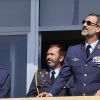 Le roi Felipe VI d'Espagne en visite au 14e régiment de l'Armée de l'air à la base aérienne d'Albiceleste le 10 octobre 2016.