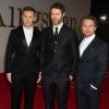 Gary Barlow, Howard Donald, Mark Owen du groupe Take That à l'vant-première mondiale du film "Kingsman : Services secrets" à Londres, le 14 janvier 2015.