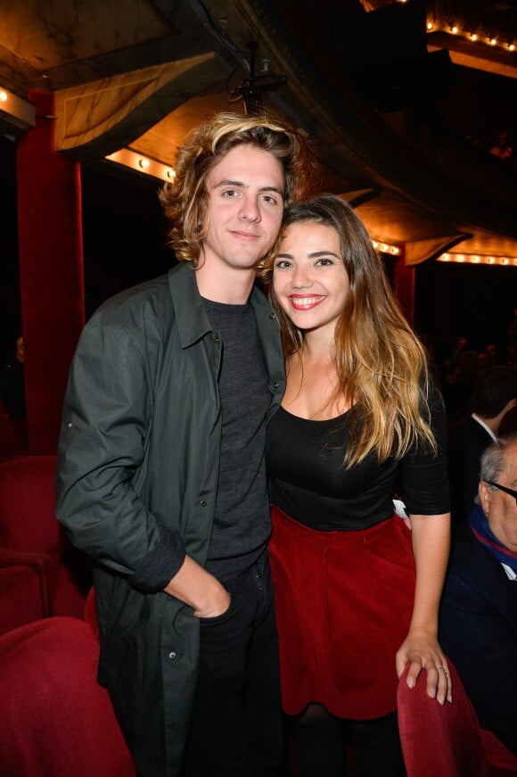 Thomas Soliveres et sa compagne Nassima Benchicou - Générale du spectacle "Ivo Livi ou Le destin d'Yves Montand" au théâtre de la Gaîté-Montparnasse à Paris, France, le 11 octobre 2016. © Coadic Guirec/Bestimage