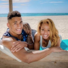 Tony Yoka et Estelle Mossely en vacances à l'îla Maurice, au Dinarobin Beachcomber Golf Resort & Spa, octobre 2016.