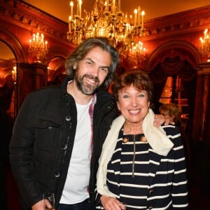 Aymeric Caron et Roselyne Bachelot - Générale de la pièce "À droite, à gauche" au Théâtre des Variétés à Paris le 12 octobre 2016. © Coadic Guirec/Bestimage