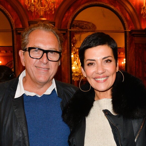 Cristina Cordula et son compagnon Frédéric Cassin - Générale de la pièce "À droite, à gauche" au Théâtre des Variétés à Paris le 12 octobre 2016. © Coadic Guirec/Bestimage