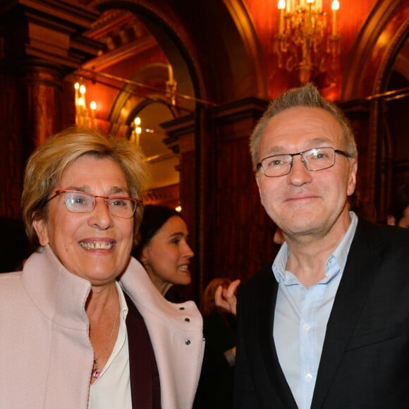 Marie-Noëlle Lienemann et Laurent Ruquier - Générale de la pièce "À droite, à gauche" au Théâtre des Variétés à Paris le 12 octobre 2016. © Coadic Guirec/Bestimage