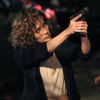 Jennifer Lopez sur le tournage de 'Shades Of Blue' dans le quartier de Harlem à New York, le 23 septembre 2016.