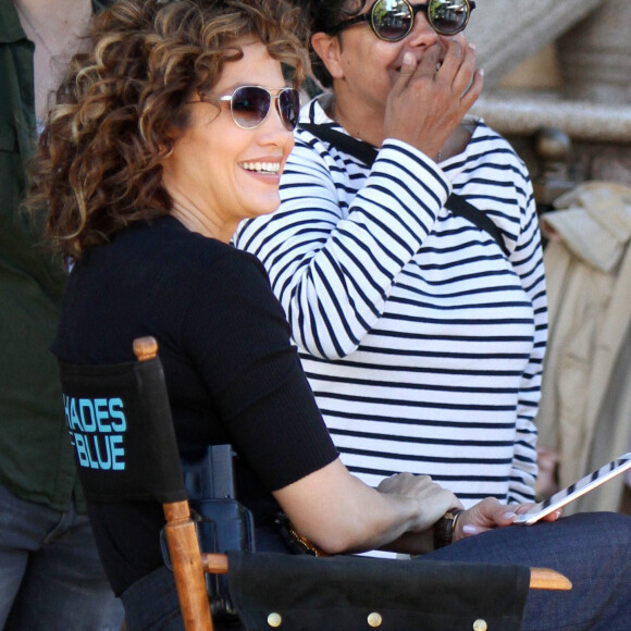 Jennifer Lopez sur le tournage de "Shades of Blue" à New York, le 15 septembre 2016.