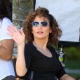 Jennifer Lopez sur le tournage de "Shades of Blue" à New York, le 15 septembre 2016.