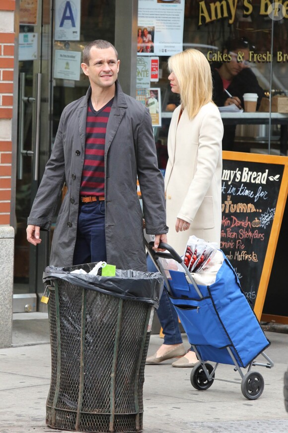 Claire Danes, Hugh Dancy et leur fils Cyrus dans les rues de West Village à New York City le 16 octobre 2016