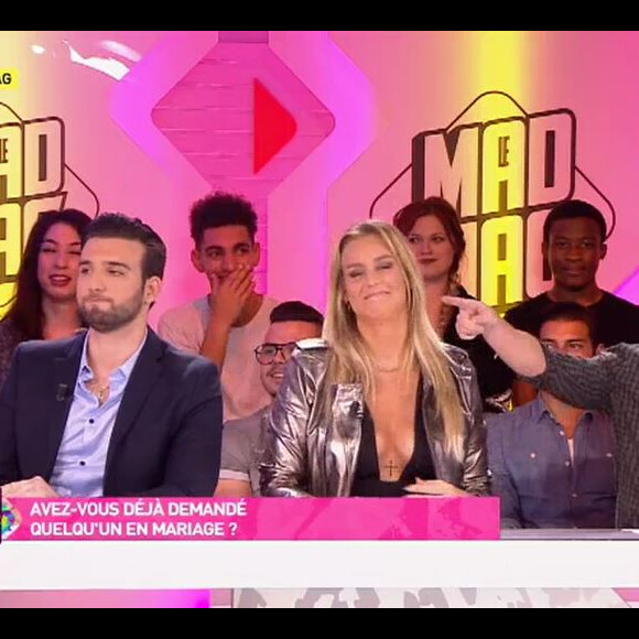 Aymeric Bonnery, Aurélie Van Daelen et Benoît Dubois dans le "Mad Mag" de NRJ12, lundi 17 octobre 2016