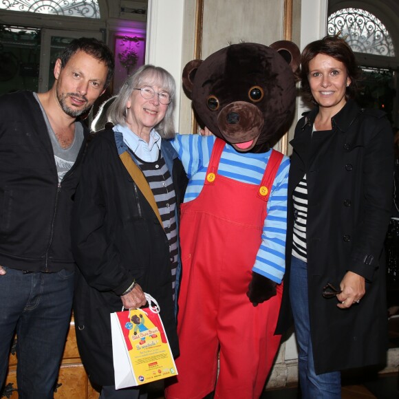 Exclusif - Marc-Olivier Fogiel, Danielle Bourg (illustratrice) et Carole Rousseau - Générale du spectacle "Petit Ours Brun" au Théâtre du Gymnase à Paris le 1er octobre 2016. © Denis Guignebourg/Bestimage