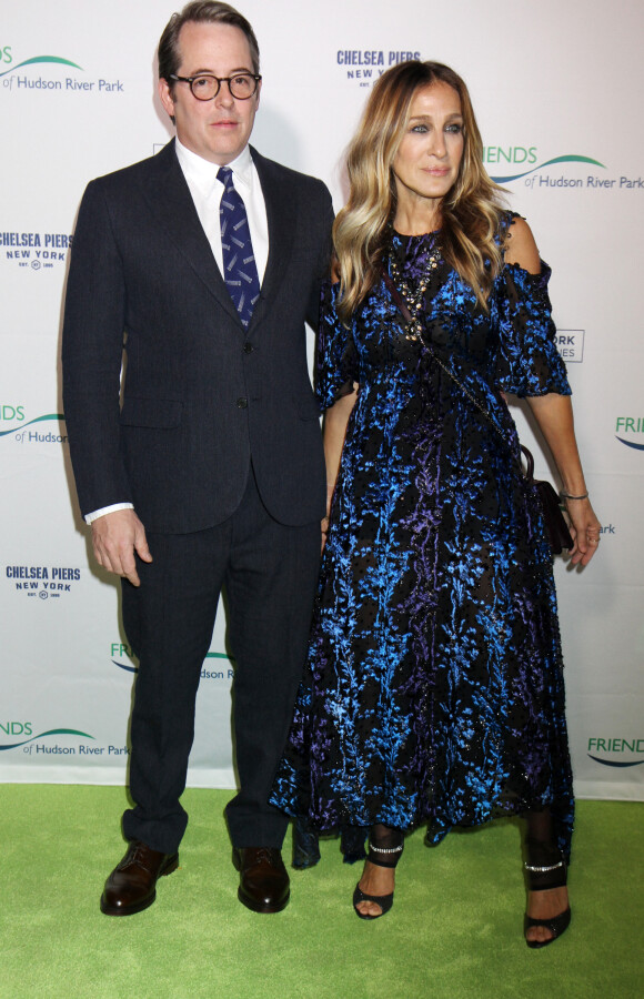Matthew Broderick et sa femme Sarah Jessica Parker à la soirée de Gala Hudson à New York, le 13 octobre 2016