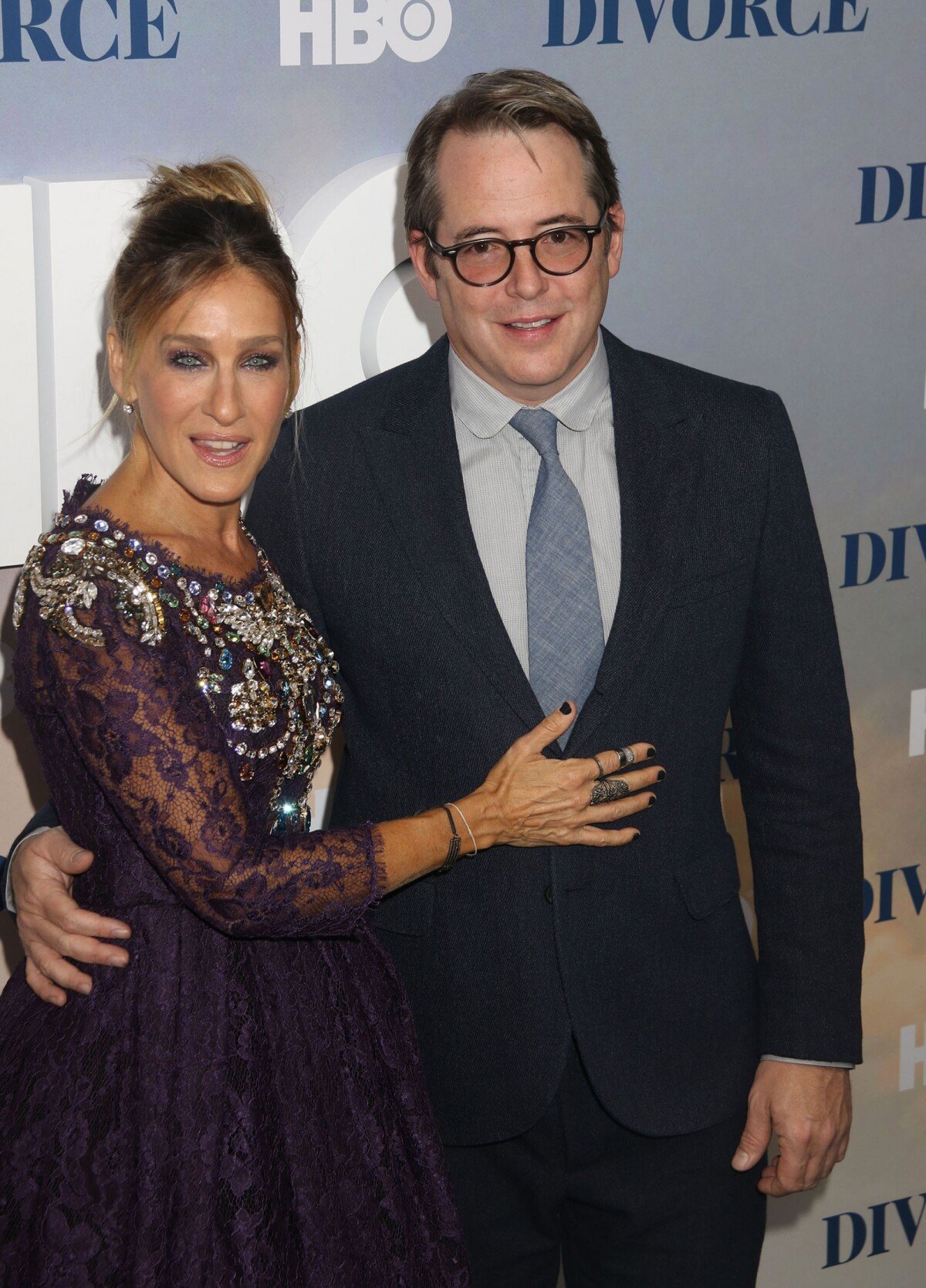 Photo Sarah Jessica Parker Et Son Mari Matthew Broderick à La Première De Divorce à New York