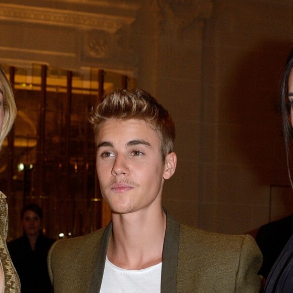 Justin Bieber, Kendall Jenner et Kris Jenner à l' Hotel Peninsula de Paris, le 30 septembre 2014