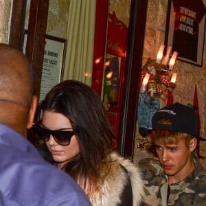 Justin Bieber et Kendall Jenner quitte le restaurant Ferdi à Paris, le 30 septembre 2014