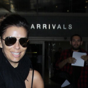 Eva Longoria arrive à Los Angeles le 20 octobre 2016