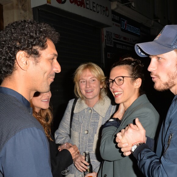 Exclusif - Tomer Sisley, Lorie et son compagnon Roby Schinasi - Soirée de lancement du restaurant "Hardy" le 18 octobre 2016.