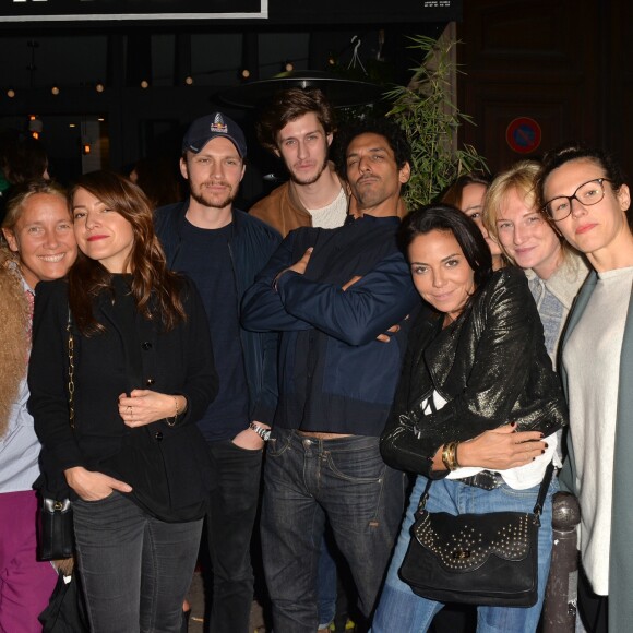 Exclusif - Roby Schinasi, Jean-Baptiste Maunier, Tomer Sisley, sa compagne Sandra de Matteis, Léa Arnezeder et Lorie - Soirée de lancement du restaurant "Hardy" le 18 octobre 2016.