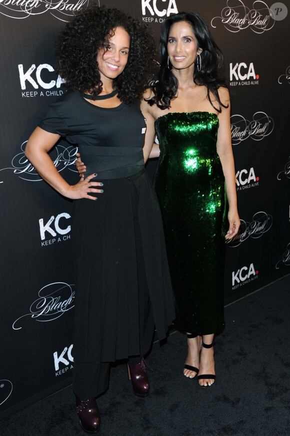 Alicia Keys et Padma Lakshmi au gala de sa fondation "Keep a Child Alive" à New York City, le 19 octobre 2016