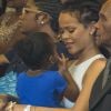 Rihanna et la petite Majesty - La star assiste au baptême de son neveu Nikolai Carter dans une église de la Barbade le 9 octobre 2016.