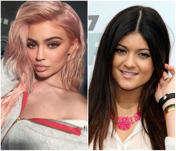 Kylie Jenner : à gauche en octobre 2016, à droite en mai 2012.