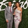 Lewis Hamilton et sa fiancée Nicole Scherzinger à la Soirée des "British Fashion Awards" à Londres. Le 1er décembre 2014