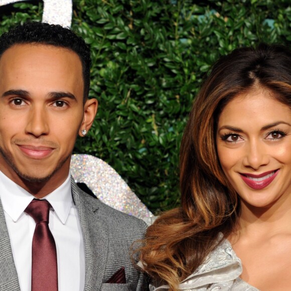 Lewis Hamilton, Nicole Scherzinger à la Cérémonie "The British Fashion Awards" 2014 à Londres, le 1er décembre 2014.