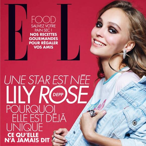 Une des trois couvertures du magazine ELLE avec Lily-Rose Depp.