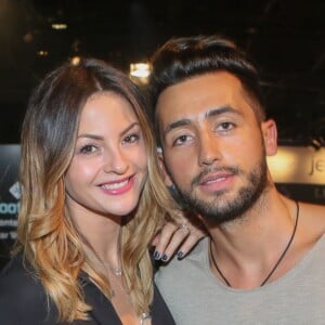 Eddy Papeoo (Friends Trip) et sa compagne Julia Flabat (Les Anges 4) à l'ouverture, en avant-première, du "Paris Games Week" au Parc des Exposition de la porte de Versailles, à Paris, le 26 octobre 2016.