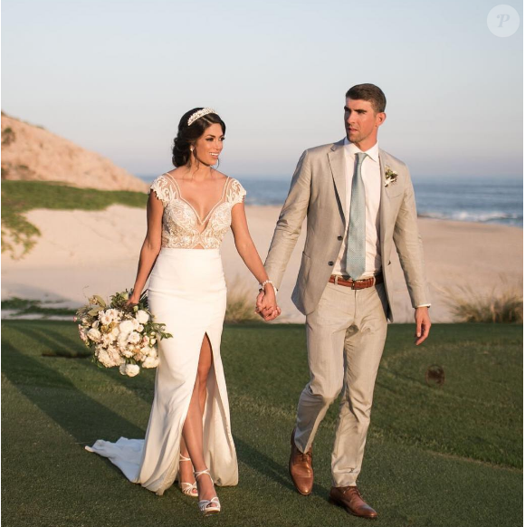Nicole et Michael Phelps se sont à nouveau dits "oui" à San Cabo, au Mexique, le 29 octobre 2016.