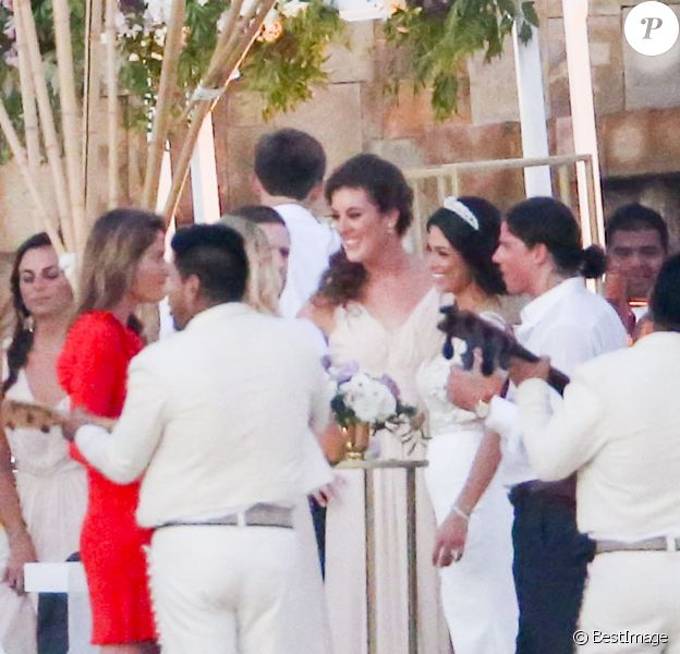 Exclusif - Michael Phelps s'est marié avec Nicole Johnson dans le plus grand secret le 13 juin 2016, ils refont une cérémonie de mariage avec des amis et la famille à Cabo, Mexique, le 29 octobre 2016.