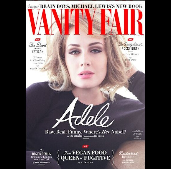 Adele en couverture de Vanity Fair USA, édition de décembre 2016
