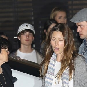 Jessica Biel et Justin Timberlake quittant le restaurant Nobu à Malibu, Los Angeles, le 6 août 2016