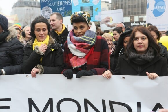 Imany - Marche mondiale contre l'endométriose à la gare Montparnasse à Paris le 19 mars 2016 © Christophe Clovis / Bestimage