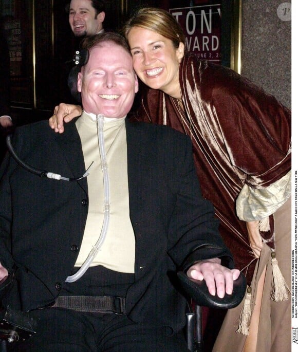 Christopher Reeve et sa femme Dana aux Tony Awards 2002