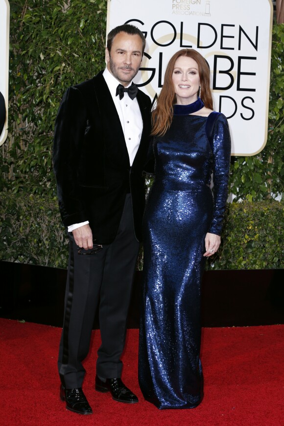 Tom Ford, Julianne Moore - 73ème cérémonie des Golden Globe Awards à Beverly Hills, le 10 janvier 2016. © Olivier Borde/Bestimage