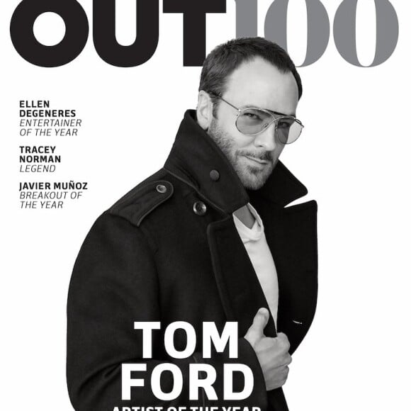 Tom Ford en couverture du numéro OUT100 du magazine OUT.