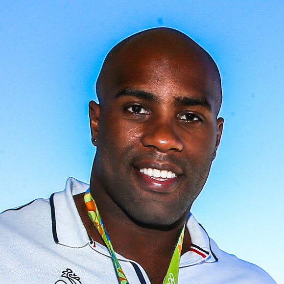 Teddy Riner - Conférence de presse et photocall avec les athlètes français de retour des Jeux Olympiques de Rio à l'hôtel Pullman face a la Tour Eiffel à Paris le 23 août 2016 © Jean-René Santini / Bestimage