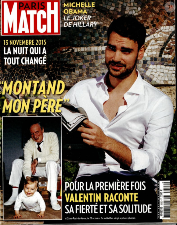 Paris Match n°3520 du 3 novembre 2016. Cover story : Valentin Montand, fils d'Yves.