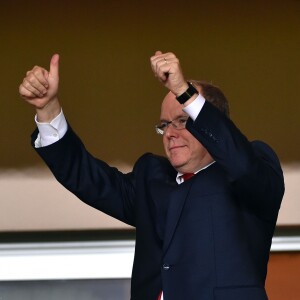 Le Prince Albert II de Monaco au Stade Louis-II lors de la victoire en Ligue des Champions de l'AS Monaco contre le CSKA Moscou (3-0), le 2 novembre 2016. L'ASM a remporté la rencontre 3 à 0. © Bruno Bebert/Bestimage