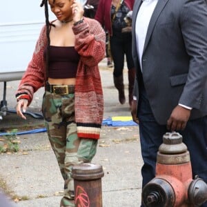 Rihanna sur le tournage de 'Ocean's 8' à New York, le 3 novembre 2016.