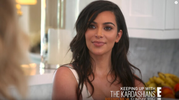 Kim Kardashian annonce à son Incroyable Famille Kardashian qu'elle envisage d'avoir recours à une mère porteuse pour son troisième enfant avec Kanye West. Photo publiée le 7 novembre 2016