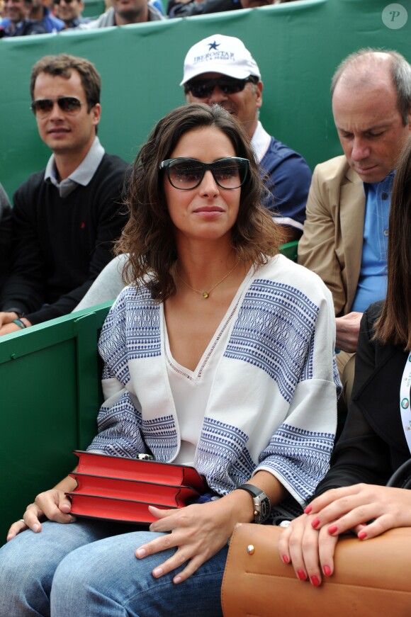 Xisca Perello (la compagne de Rafael Nadal) lors du Monte Carlo Rolex Masters 2016, le jour de la finale, au Monte-Carlo Country-Club à Roquebrune-Cap-Martin, le 17 avril 2016.