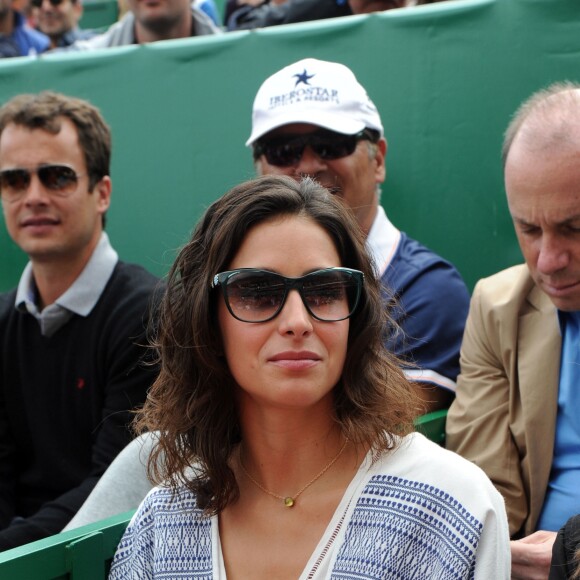 Xisca Perello (la compagne de Rafael Nadal) lors du Monte Carlo Rolex Masters 2016, le jour de la finale, au Monte-Carlo Country-Club à Roquebrune-Cap-Martin, le 17 avril 2016.