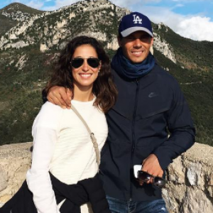 Rafael Nadal en vacances dans le sud de la France, pose avec sa compagne Xisca le 7 novembre 2016.
