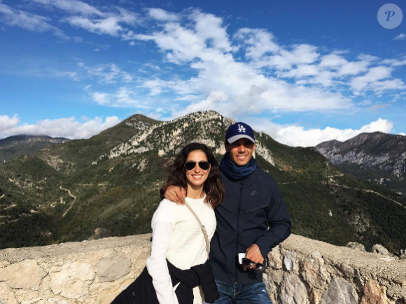 Rafael Nadal en vacances dans le sud de la France, pose avec sa compagne Xisca le 7 novembre 2016.