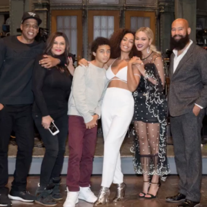 Beyoncé, sa soeur Solance Knowles et son mari Jay-Z. Image extraite d'un photo-montage publié sur Instagram le 7 novembre 2016
