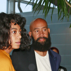 Solange Knowles et son mari Alan Ferguson à l'aéroport de New York le 3 mai 2016.