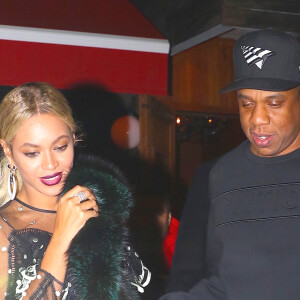 Beyonce et Jay Z arrivent à l'afterparty de l'émission SNL où Solange Knowles a chanté un peu plus tôt. Solange est accompagnée de son mari Alan Ferguson, à New York le 6 novembre 201