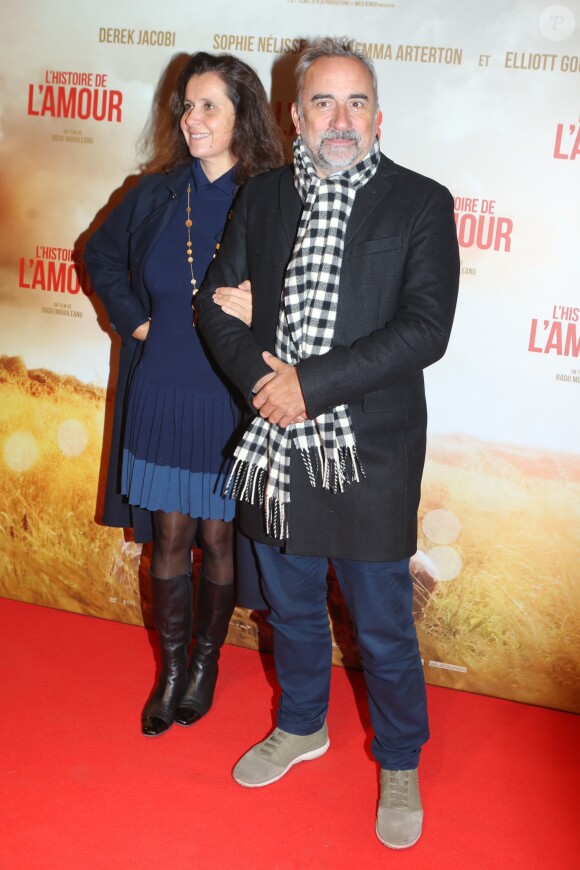 Antoine Duléry et sa femme Pascale Pouzadoux - Avant-première du film "L'histoire de l'amour" au Gaumont Capucines à Paris le 7 novembre 2016. © CVS/Bestimage